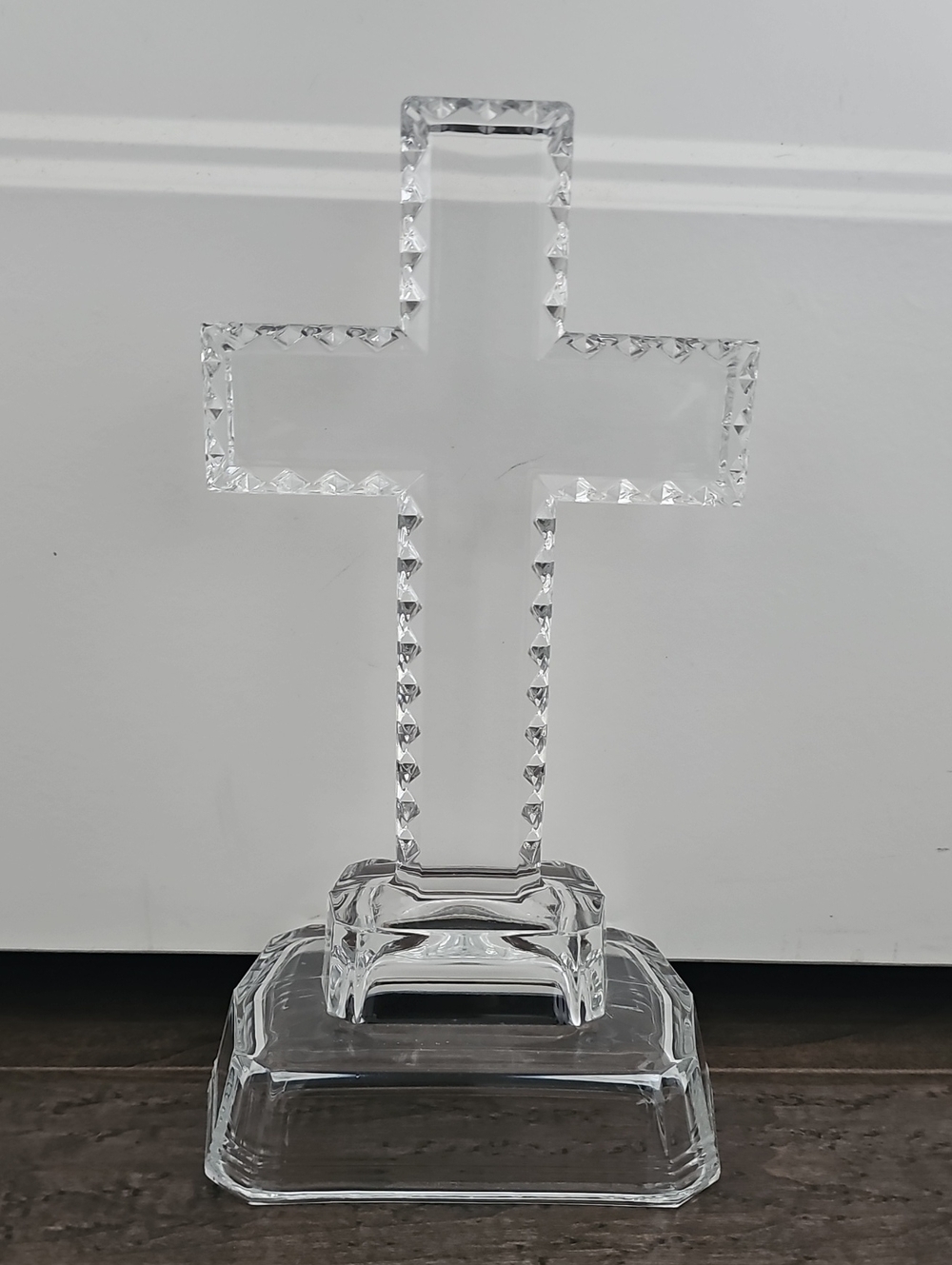 Vintage Beautiful Cristal D'Arques Crystal Cross 24% Lead Crystal